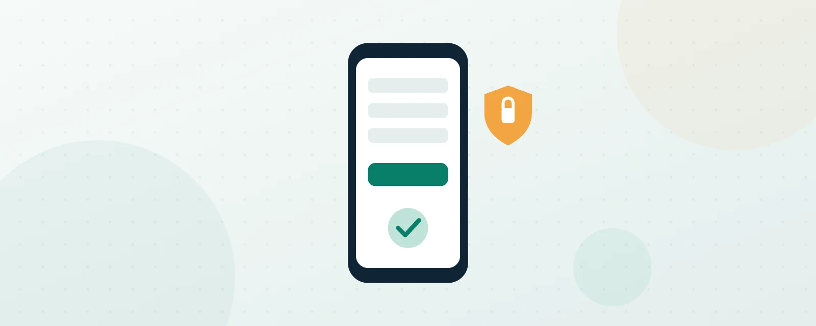 Ilustración: teléfono con formulario y verificación, abrir una cuenta