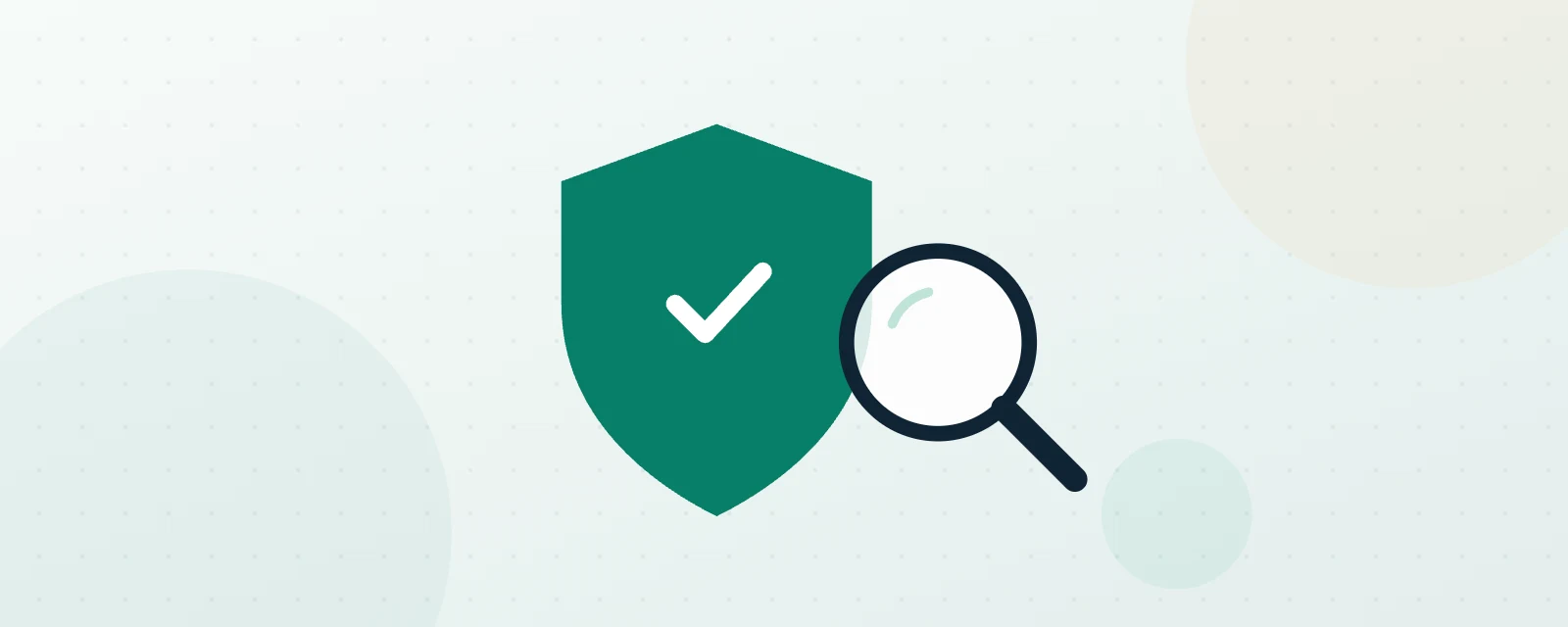 Ilustración: escudo con marca de verificación y lupa, evaluar si un bróker es confiable
